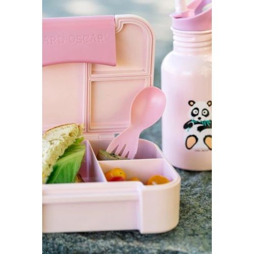 Carl oscar boterhamdoos roze  ( - boterhamdoos BentoBox kids roze-panda) - Junior Steps