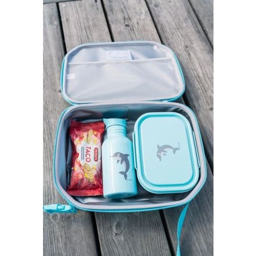 Carl oscar lunchbox lichtblauw  ( - geïsoleerde koeltas voor lunchPack n'snack luchtas blauwe-do) - Junior Steps