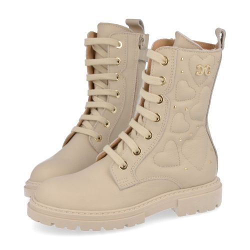 Cherie Lace-up boots beige Girls (2374) - Junior Steps