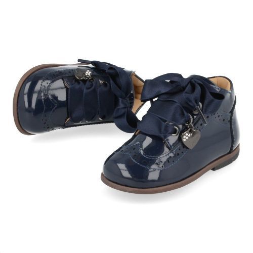 Cherie veterschoen blauw Meisjes ( - blauw veterschoentje0110) - Junior Steps