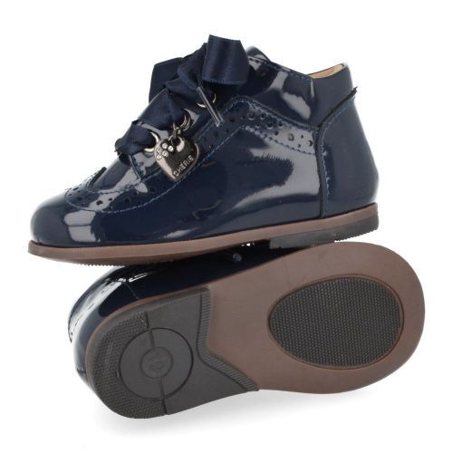 Cherie veterschoen blauw Meisjes ( - blauw veterschoentje0110) - Junior Steps