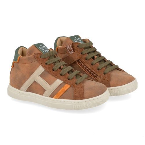 Cherie Sneakers cognac Boys (3778) - Junior Steps