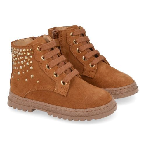 Cherie veterbottine cognac Meisjes ( - cognac veterbottine0155) - Junior Steps