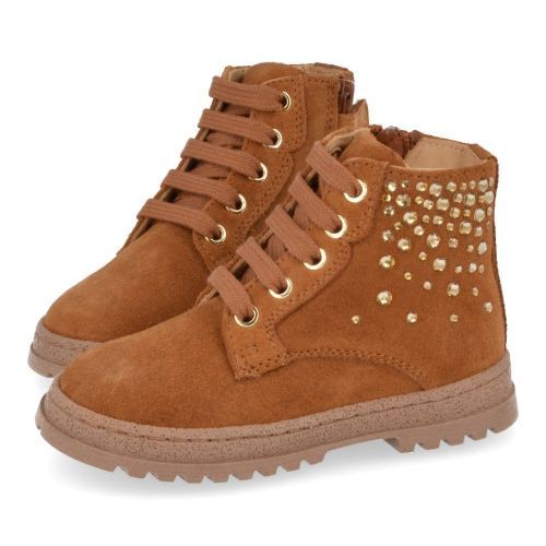 Cherie veterbottine cognac Meisjes ( - cognac veterbottine0155) - Junior Steps