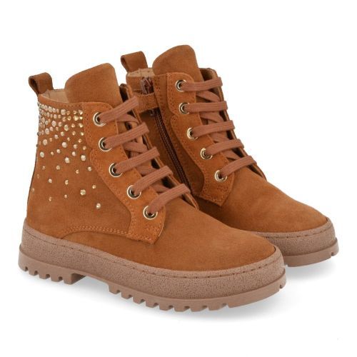 Cherie Lace-up boots cognac Girls (2372) - Junior Steps