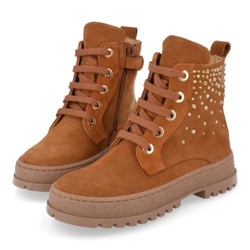 Cherie Lace-up boots cognac Girls (2372) - Junior Steps