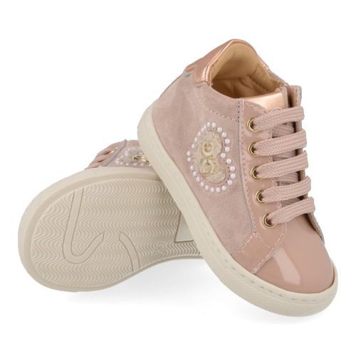 Cherie veterschoen roze Meisjes (Eerste stap schoentje roze - hartje  - 0227/09) - Junior Steps