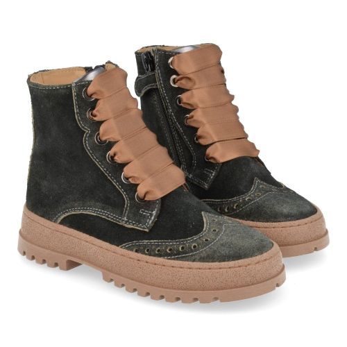 Cherie veterboot groen Meisjes ( - groene veterbottine2373) - Junior Steps