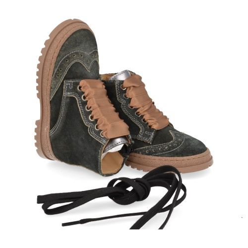 Cherie veterboot groen Meisjes ( - groene veterbottine2373) - Junior Steps