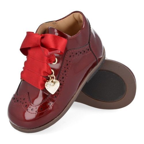 Cherie veterschoen rood Meisjes ( - rood veterschoentje0110) - Junior Steps