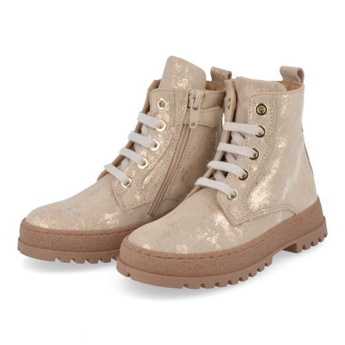 Cherie veterboot beige Meisjes (Veterboots beige - goud - 2389/06) - Junior Steps