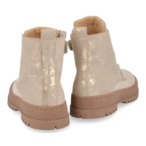 Cherie veterboot beige Meisjes (Veterboots beige - goud - 2389/06) - Junior Steps