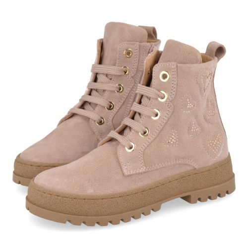 Cherie veterboot nude Meisjes (Veterboots nude -strass - 2382/09) - Junior Steps