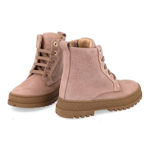 Cherie veterboot roze Meisjes (Veterboots rose -strass - 2404/03) - Junior Steps
