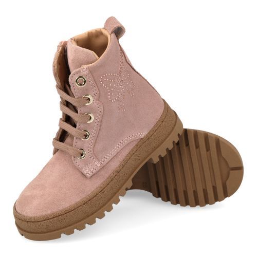 Cherie veterboot roze Meisjes (Veterboots rose -strass - 2404/03) - Junior Steps