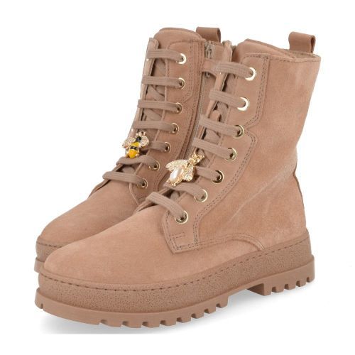 Ciao veterboot cognac Meisjes (taupe veterbottine - 7860.22) - Junior Steps