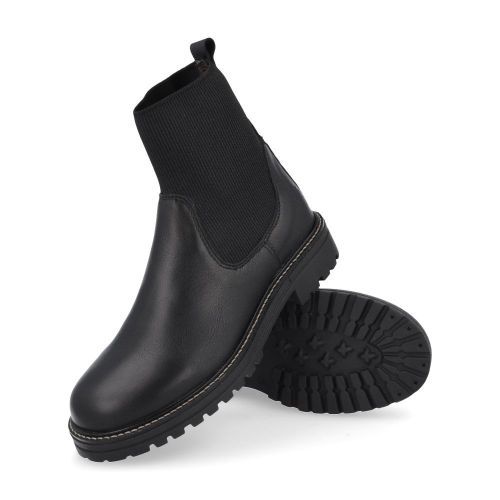 Clic! laarzen kort Zwart Meisjes ( - korte laars elastiek20424) - Junior Steps