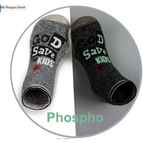 Collegien Pantoffels grijs  ( - kids phospho151B) - Junior Steps