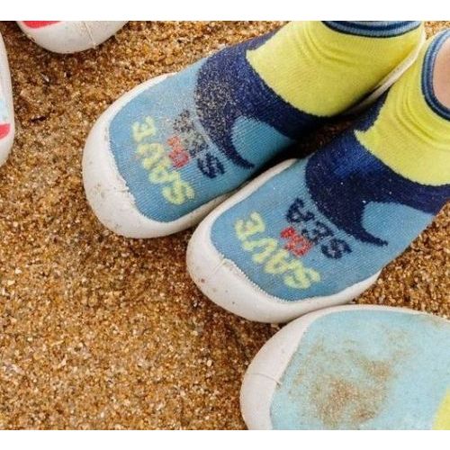 Collegien Pantoffels blauw  ( - Save the Sea pantoffel213F) - Junior Steps