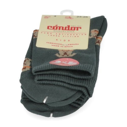 Condor kousen kaki  ( - Pack: 1 pair dog socks + 1 pair bone soc20.352/4 795) - Junior Steps