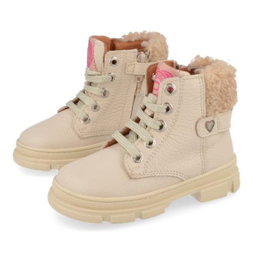 Develab veterbottine beige Meisjes ( - beige veterbottine42932) - Junior Steps