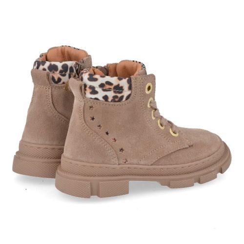 Develab veterboot taupe Meisjes (Veterboot in taupe - leopard - 47078 233) - Junior Steps