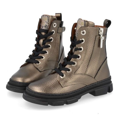 Develab veterboot antraciet Meisjes (veterboots in anthracite nappa leder - 42954  831) - Junior Steps