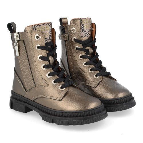 Develab veterboot antraciet Meisjes (veterboots in anthracite nappa leder - 42954  831) - Junior Steps