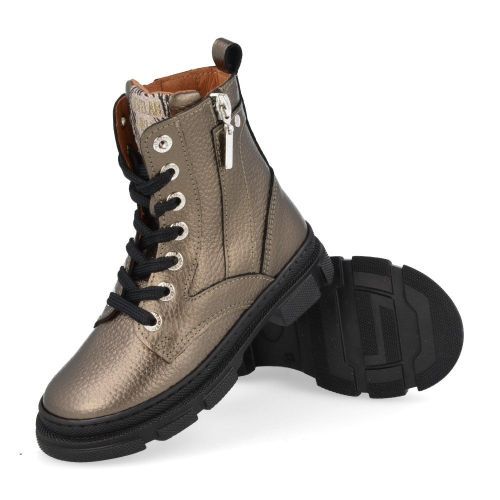 Develab veterboot antraciet Meisjes (veterboots in anthracite nappa leder - 42954  831) - Junior Steps