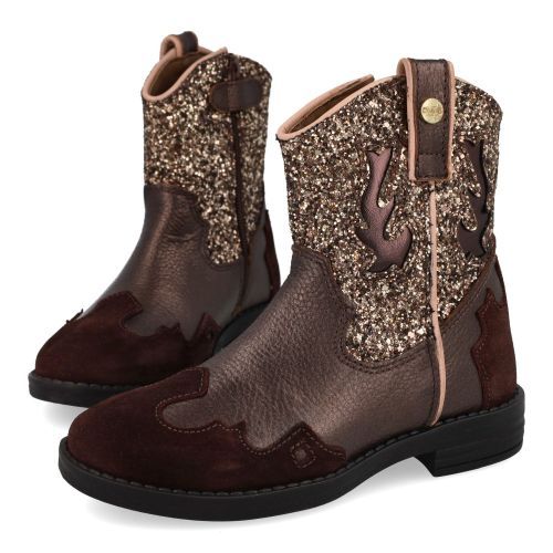 Develab veterboot brons Meisjes (Westernboot brons combi glitter - 44496 379) - Junior Steps