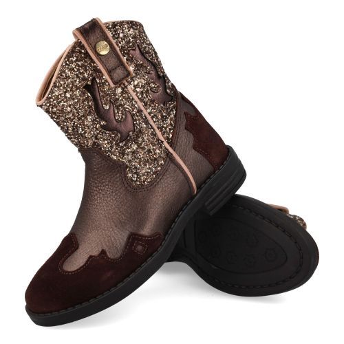 Develab veterboot brons Meisjes (Westernboot brons combi glitter - 44496 379) - Junior Steps