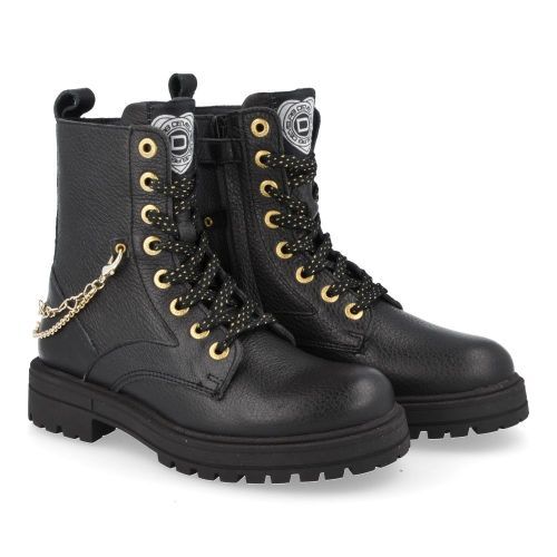 Develab veterboot Zwart Meisjes ( - zwarte veterbottine42966) - Junior Steps