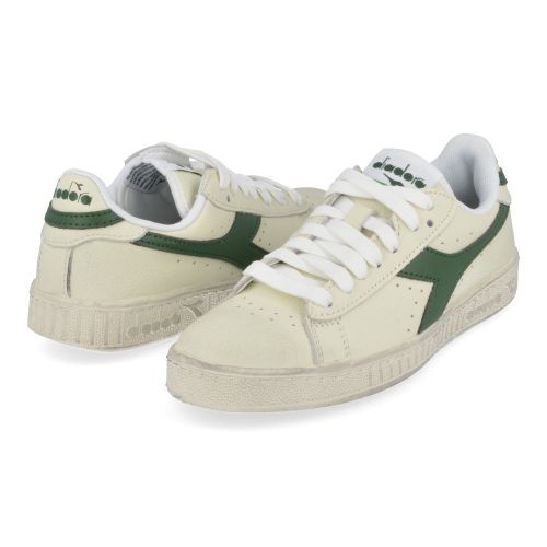 Diadora sneakers wit  ( - witte sneaker game low waxed leather501.178301 C1161) - Junior Steps