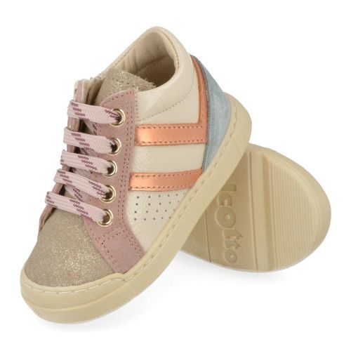 Falcotto sneakers ecru Meisjes (Eerste stap schoentje combi ecru - carist) - Junior Steps