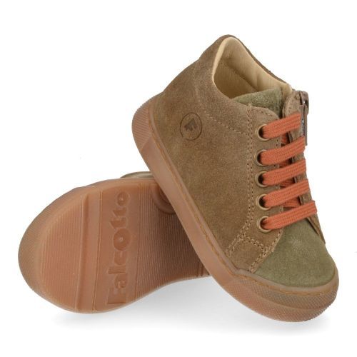 Falcotto sneakers kaki Jongens (Eerste stapschoentje kaki-lichtbruin - snopes) - Junior Steps