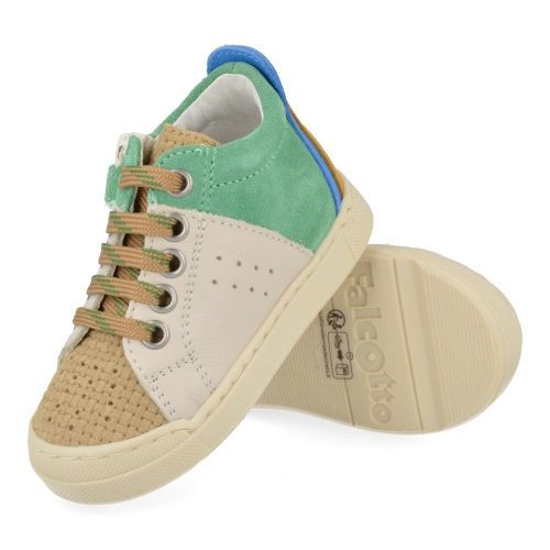 Falcotto sneakers beige Jongens ( - fabron zip beige sneakertjefabron) - Junior Steps