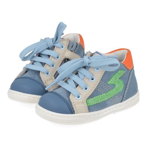 Franco romagnoli sneakers blauw Jongens ( - blauw sneakertje met stootneus6054F020) - Junior Steps