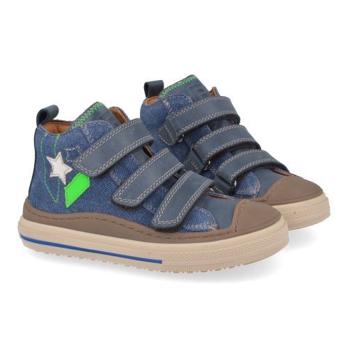 Franco romagnoli sneakers blauw Jongens (blauwe sneaker met rubberen top - 7370F002) - Junior Steps