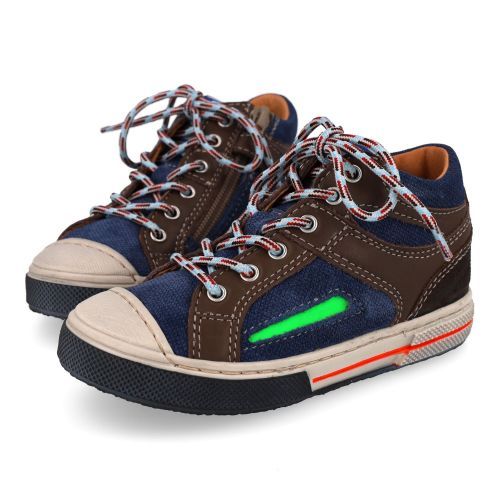 Franco romagnoli sneakers blauw Jongens (blauwe sneaker met rubberen top - 9599F086) - Junior Steps