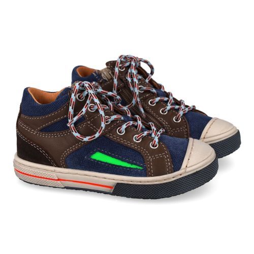 Franco romagnoli sneakers blauw Jongens (blauwe sneaker met rubberen top - 9599F086) - Junior Steps