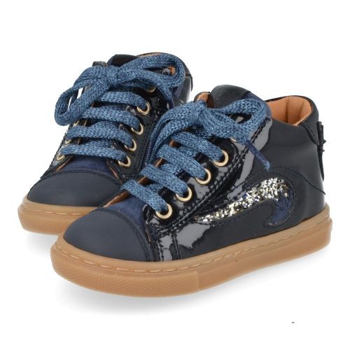 Franco romagnoli sneakers blauw Meisjes ( - blauwe sneaker met rubberen top5268F002) - Junior Steps