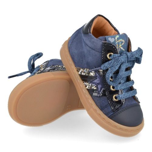 Franco romagnoli sneakers blauw Meisjes ( - blauwe sneaker met rubberen top5274F003) - Junior Steps