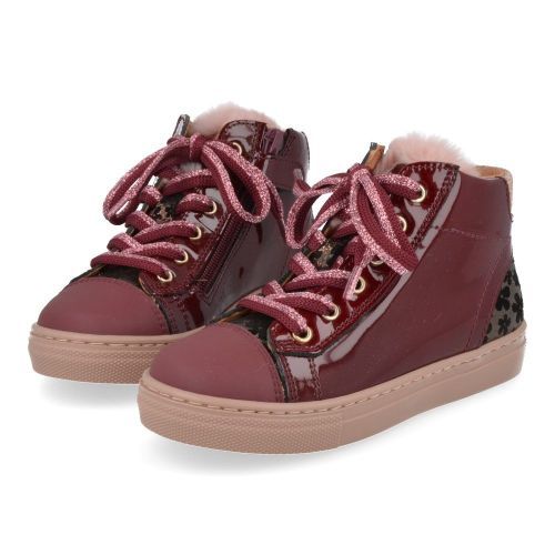 Franco romagnoli sneakers bordeaux Meisjes ( - Bordeaux sneaker met wolletje3520F056) - Junior Steps