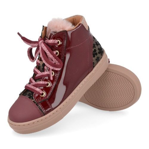 Franco romagnoli sneakers bordeaux Meisjes ( - Bordeaux sneaker met wolletje3520F056) - Junior Steps