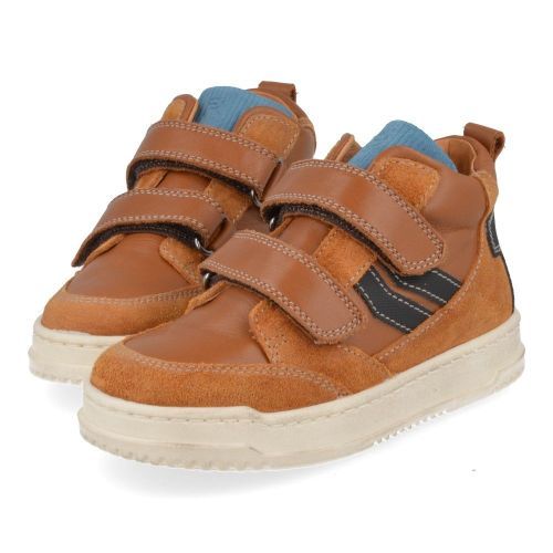 Franco romagnoli sneakers cognac Jongens ( - cognac sneaker met velcrosluiting5472F038) - Junior Steps