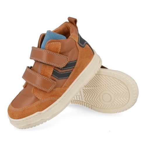 Franco romagnoli sneakers cognac Jongens ( - cognac sneaker met velcrosluiting5472F038) - Junior Steps