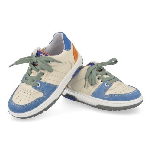 Franco romagnoli sneakers ecru Jongens ( - ecru blauwe sneaker4657F028) - Junior Steps