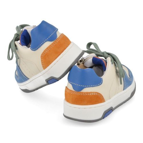 Franco romagnoli sneakers ecru Jongens ( - ecru blauwe sneaker4657F028) - Junior Steps