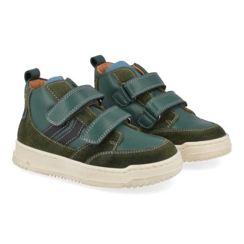 Franco romagnoli sneakers groen Jongens ( - groene sneaker met velcrosluiting5472F054) - Junior Steps