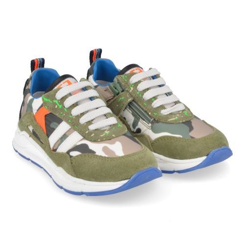 Franco romagnoli sneakers kaki Jongens ( - kaki sneaker met camouflage9580) - Junior Steps